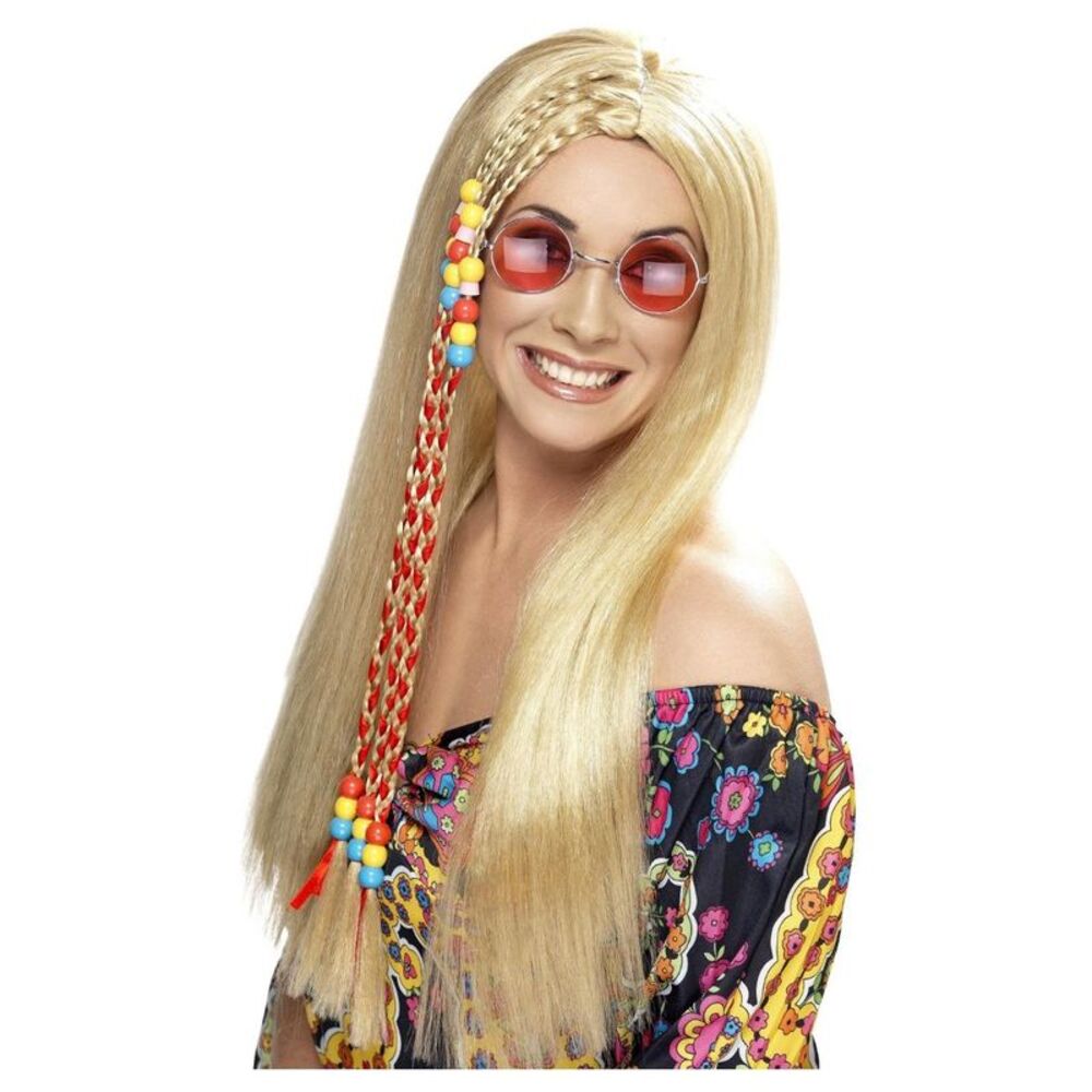 Smiffys Womens/Ladies Hippy Party Wig / Blonde